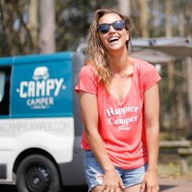 T-shirt femme Happier Camper Biarritz en lin